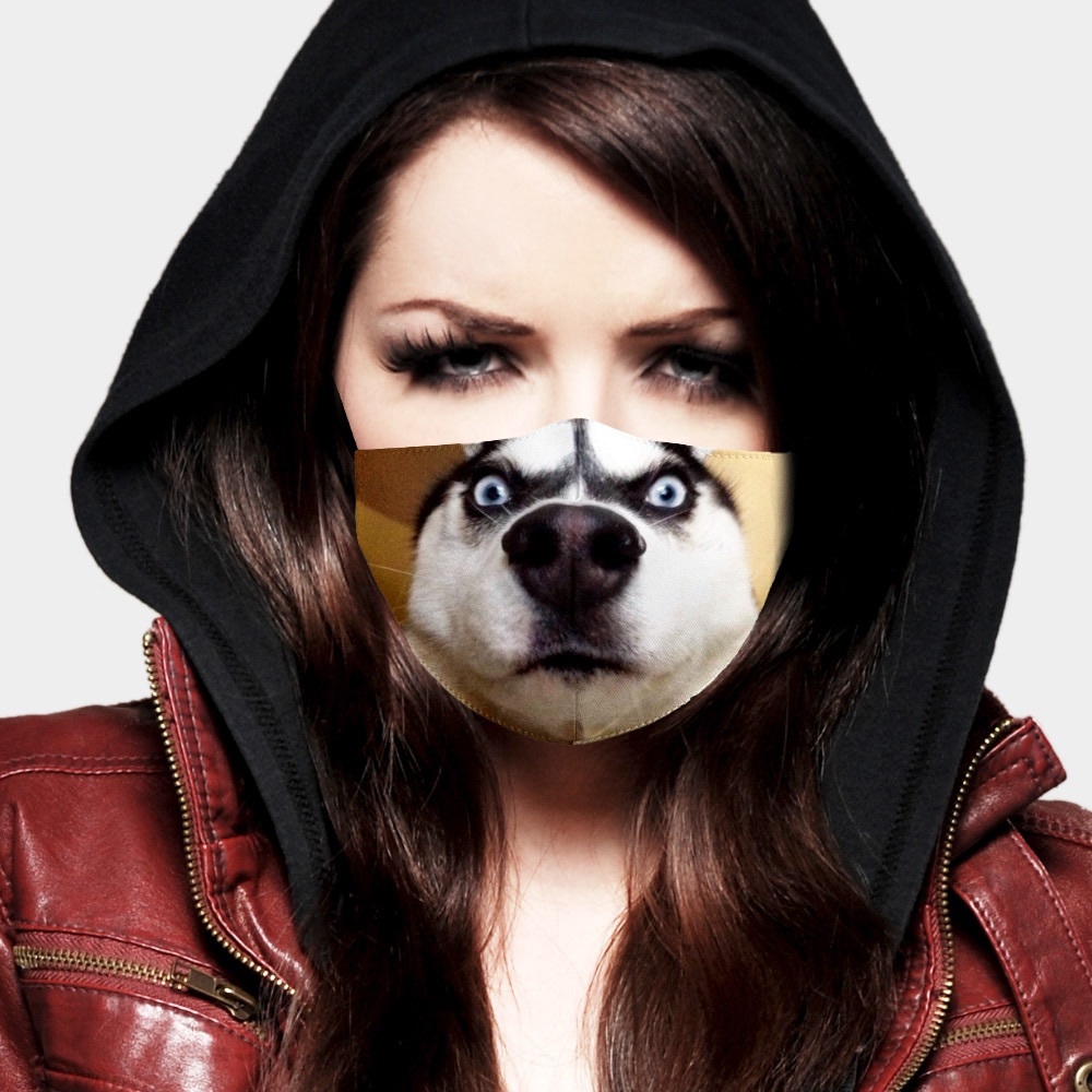 Dog Cartoon Face Mask